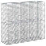 vidaXL Gabiónová vyvýšená posteľ 2 pcs Strieborná 170 x 50 x 150 cm – Obrázok 2