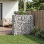 vidaXL Gabiónová vyvýšená posteľ 2 pcs Strieborná 170 x 50 x 150 cm – Obrázok 5