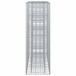 vidaXL Gabiónová vyvýšená posteľ 2 pcs Strieborná 170 x 50 x 150 cm – Obrázok 7