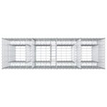 vidaXL Gabiónová vyvýšená posteľ 2 pcs Strieborná 170 x 50 x 150 cm – Obrázok 8