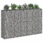 vidaXL Gabiónová vyvýšená posteľ 3 pcs Strieborná 250 x 50 x 150 cm – Obrázok 3