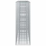 vidaXL Gabiónová vyvýšená posteľ 3 pcs Strieborná 250 x 50 x 150 cm – Obrázok 7