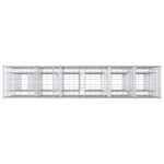 vidaXL Gabiónová vyvýšená posteľ 3 pcs Strieborná 250 x 50 x 150 cm – Obrázok 8