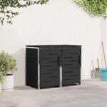 vidaXL Úložisko kontajnera na odpad Čierna 138 x 77,5 x 112,5 cm