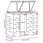 vidaXL Úložisko kontajnera na odpad Čierna 138 x 77,5 x 112,5 cm – Obrázok 12