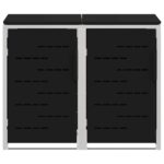 vidaXL Úložisko kontajnera na odpad Čierna 138 x 77,5 x 112,5 cm – Obrázok 7