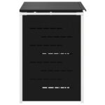 vidaXL Úložisko kontajnera na odpad Čierna 138 x 77,5 x 112,5 cm – Obrázok 8
