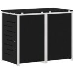 vidaXL Úložisko kontajnera na odpad Čierna 138 x 77,5 x 112,5 cm – Obrázok 9