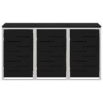 vidaXL Úložisko kontajnera na odpad Čierna 207 x 77,5 x 112,5 cm – Obrázok 7