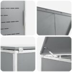 vidaXL Úložisko kontajnera na odpad Sivá 276 x 77,5 x 112,5 cm – Obrázok 10