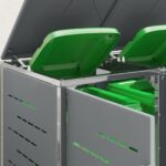 vidaXL Úložisko kontajnera na odpad Sivá 276 x 77,5 x 112,5 cm – Obrázok 5