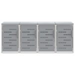 vidaXL Úložisko kontajnera na odpad Sivá 276 x 77,5 x 112,5 cm – Obrázok 7