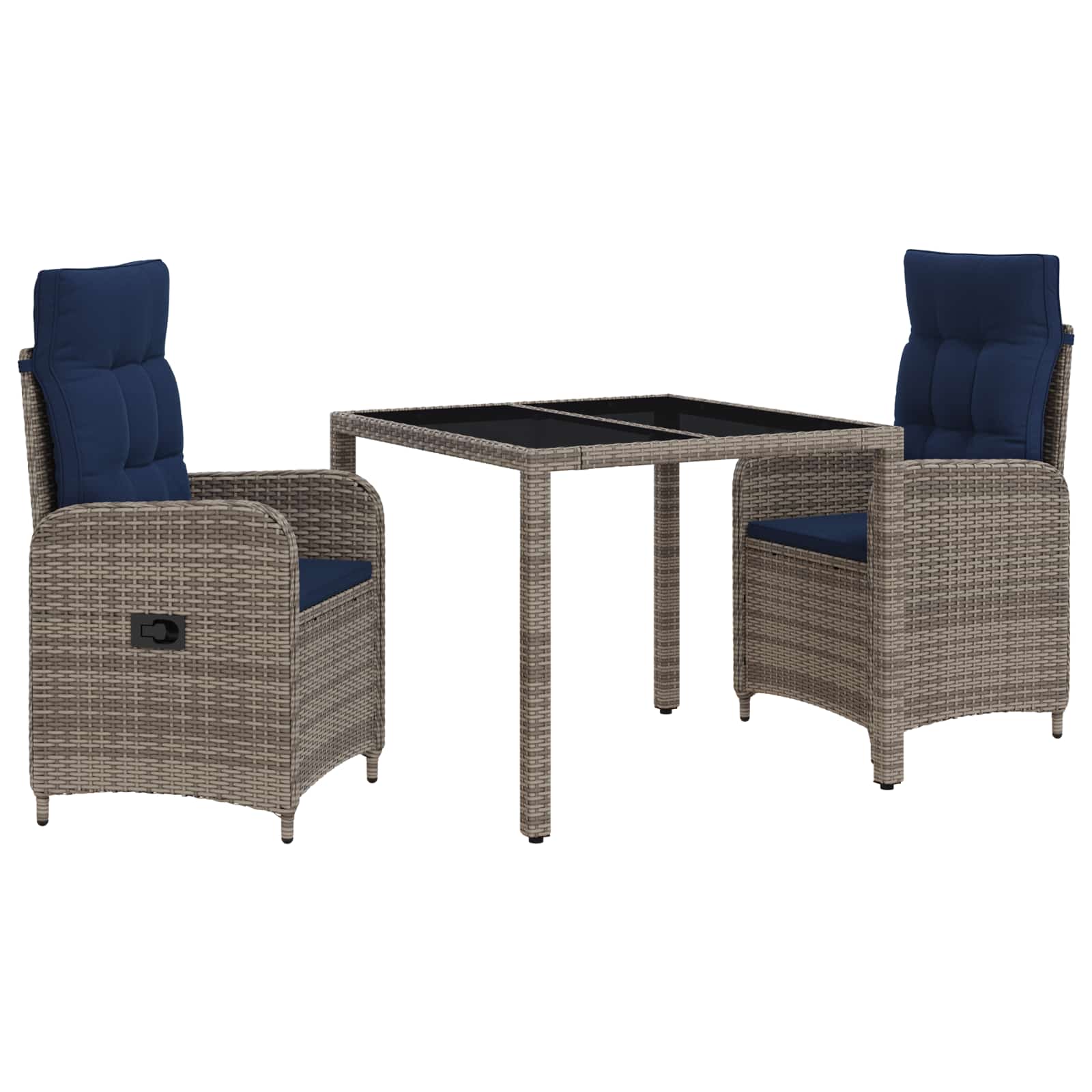 3422328_1.jpg vidaXL Záhradná jedálenská súprava 3 pcs polyratan – Obrázok 1
