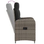 vidaXL Záhradná jedálenská súprava 9 pcs Svetlo šedá a tmavo šedá – Obrázok 6