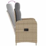 vidaXL Záhradná jedálenská súprava 7 pcs Beige a svetlo šedá – Obrázok 6