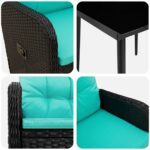 vidaXL Súprava stolíkov k pohovke s vankúšom s vankúšom 5 pcs – Obrázok 5