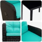 vidaXL Súprava stolíkov k pohovke s vankúšom s vankúšom 5 pcs – Obrázok 5