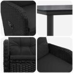 vidaXL Súprava stolíkov k pohovke s vankúšom s vankúšom 5 pcs – Obrázok 5