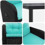 vidaXL Súprava stolíkov k pohovke s vankúšom s vankúšom 5 pcs – Obrázok 5