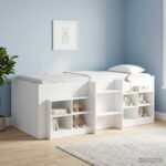 vidaXL Rám postele pre deti na vysokej posteli 2 pcs Biela 80 x 200 cm – Obrázok 3
