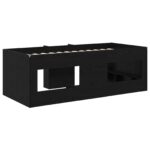 vidaXL Rám postele pre deti na vysokej posteli 2 pcs Čierny dub – Obrázok 6