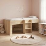 vidaXL Rám postele pre deti na vysokej posteli 2 pcs Sonoma – Obrázok 3