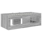 vidaXL Rám postele pre deti na vysokej posteli 2 pcs Sivý Sonoma – Obrázok 6