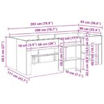 vidaXL Rám postele pre deti na vysokej posteli 2 pcs Dub sonoma – Obrázok 10