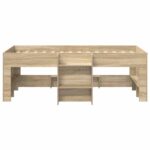 vidaXL Rám postele pre deti na vysokej posteli 2 pcs Dub sonoma – Obrázok 5