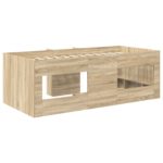 vidaXL Rám postele pre deti na vysokej posteli 2 pcs Dub sonoma – Obrázok 6