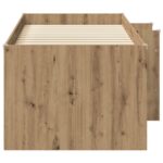 vidaXL Rám postele pre deti na vysokej posteli 2 pcs Dub artisan – Obrázok 5