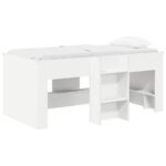 vidaXL Rám postele pre deti na vysokej posteli 2 pcs Biela – Obrázok 2