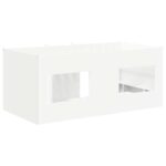 vidaXL Rám postele pre deti na vysokej posteli 2 pcs Biela – Obrázok 6