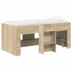 vidaXL Rám postele pre deti na vysokej posteli 2 pcs Sonoma – Obrázok 2