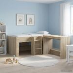 vidaXL Rám postele pre deti na vysokej posteli 2 pcs Sonoma – Obrázok 3