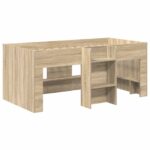 vidaXL Rám postele pre deti na vysokej posteli 2 pcs Sonoma – Obrázok 4