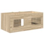 vidaXL Rám postele pre deti na vysokej posteli 2 pcs Sonoma – Obrázok 6