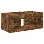 vidaXL Rám postele pre deti na vysokej posteli 2 pcs Dymový dub – Obrázok 6