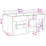 vidaXL Rám postele pre deti na vysokej posteli 2 pcs Dymový dub – Obrázok 9