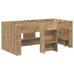 vidaXL Rám postele pre deti na vysokej posteli 2 pcs Dub artisan – Obrázok 4