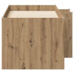 vidaXL Rám postele pre deti na vysokej posteli 2 pcs Dub artisan – Obrázok 5
