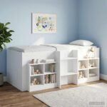 vidaXL Rám postele pre deti na vysokej posteli 2 pcs Biela 90 x 190 cm