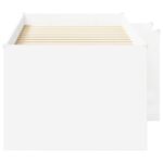 vidaXL Rám postele pre deti na vysokej posteli 2 pcs Biela 90 x 190 cm – Obrázok 5