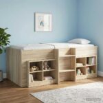 vidaXL Rám postele pre deti na vysokej posteli 2 pcs Dub sonoma