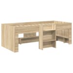 vidaXL Rám postele pre deti na vysokej posteli 2 pcs Dub sonoma – Obrázok 4