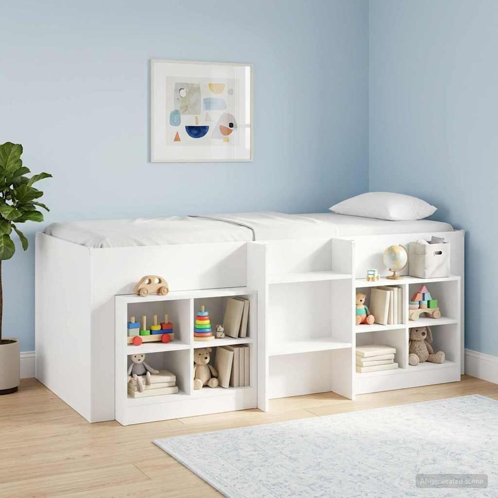 3422587_1.jpg vidaXL Rám postele pre deti na vysokej posteli 2 pcs Biela – Obrázok 1