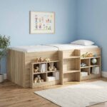 vidaXL Rám postele pre deti na vysokej posteli 2 pcs Sonoma – Obrázok 3