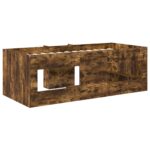 vidaXL Rám postele pre deti na vysokej posteli 2 pcs Dymový dub – Obrázok 6