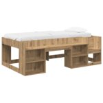vidaXL Detská posteľová konštrukcia so skladovaním Dub artisan – Obrázok 2