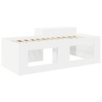 vidaXL Detská vysoká posteľ s pultom Biela 80 x 200 cm – Obrázok 5
